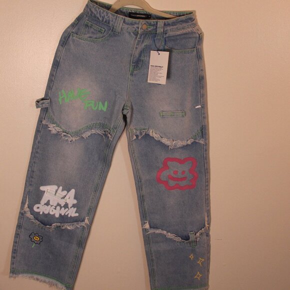 Taka Original | daisy relax fit low-rise jeans (size S) - Picture 1 of 8